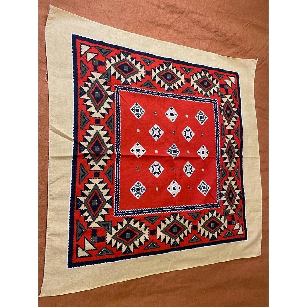 USA Bandana Scarf Aztec Native American an Diamond USA Red Yellow White